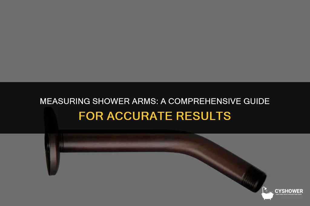 how are shower arms measured