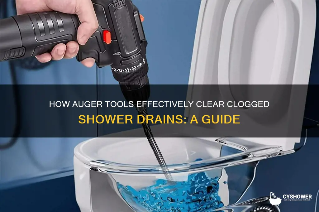 how auger work shower drain