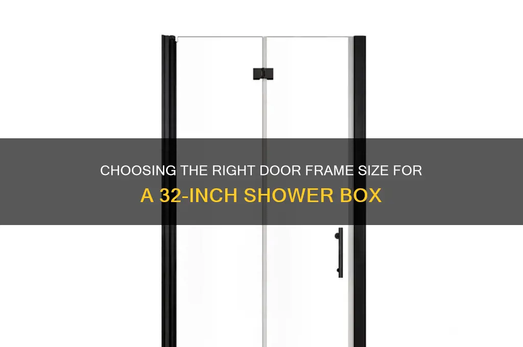 how big a door frame for 32 inch shower box