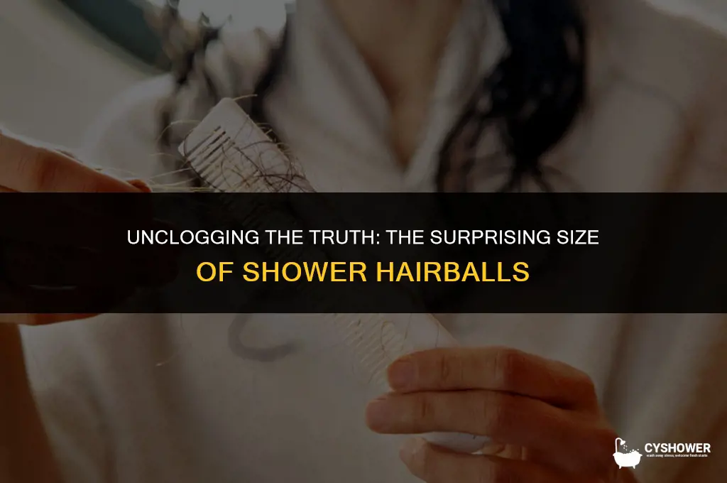 how big are your shower hairballs