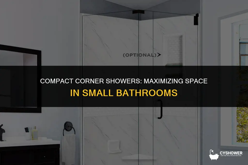 how big is a corner shower