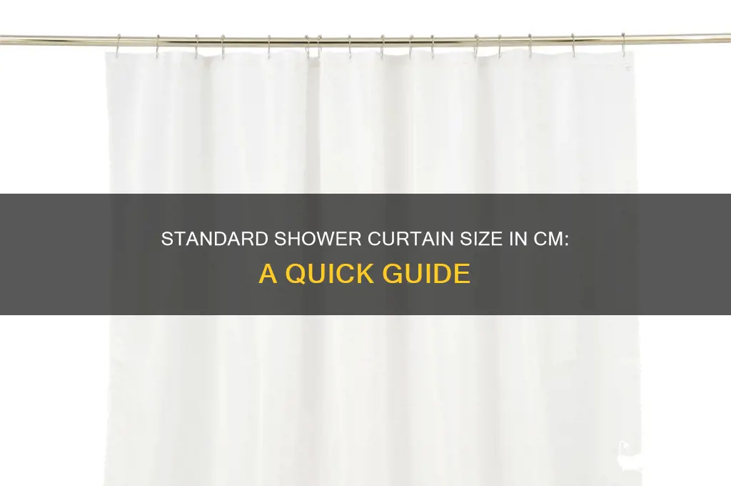 how big is a shower curtain in cm