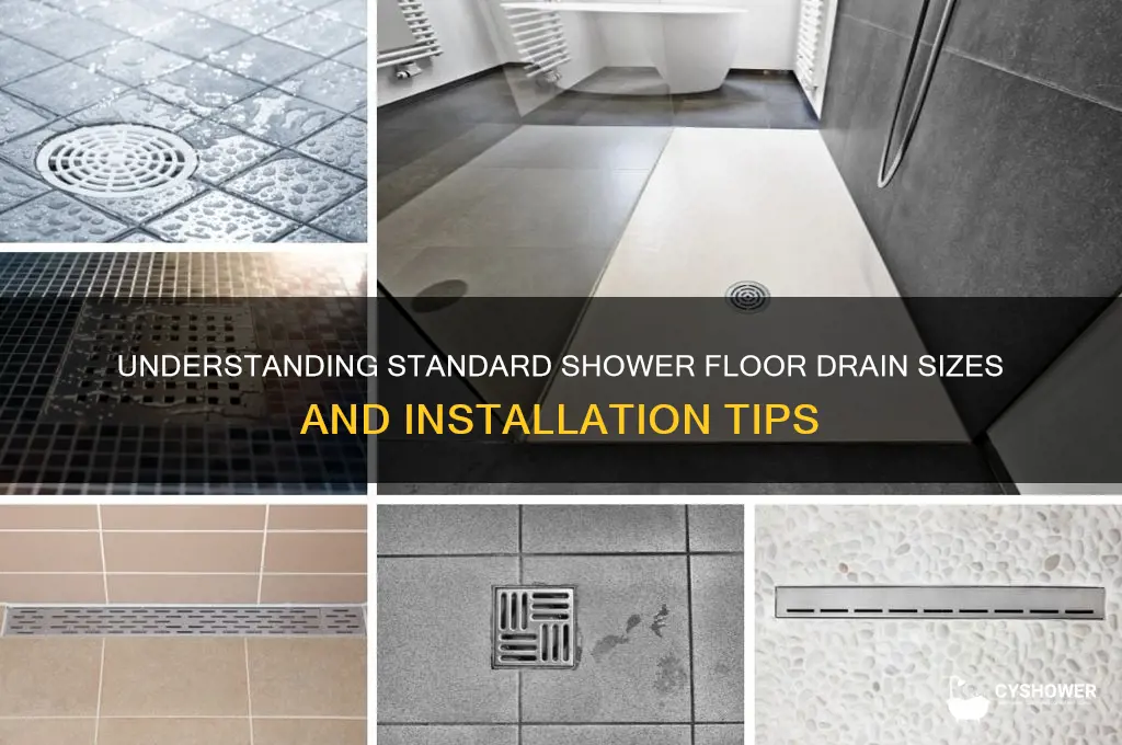 how big is a shower floor drain