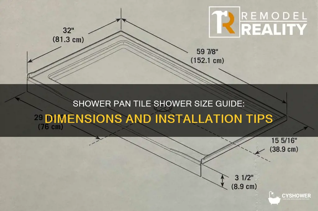 how big is a shower pan tile shower