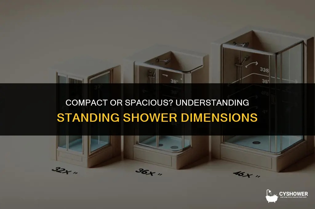 how big is a standing shower
