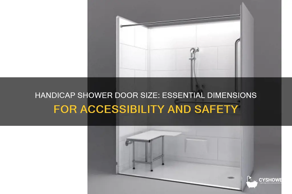 how big is the door on handicap shower
