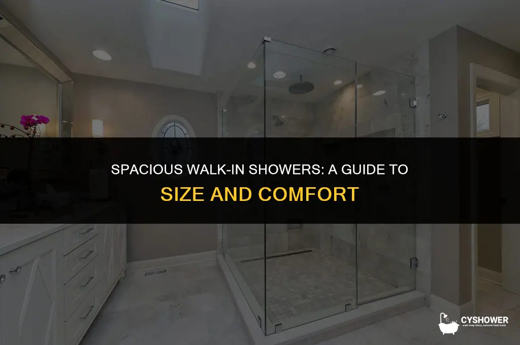 how big walk in shower