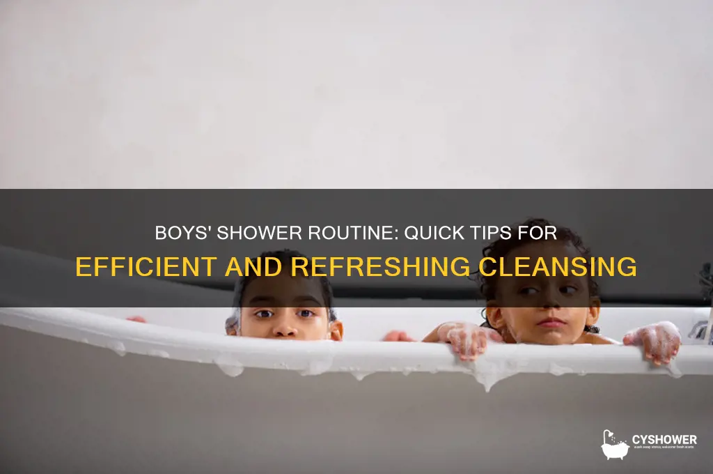 how boys take a shower