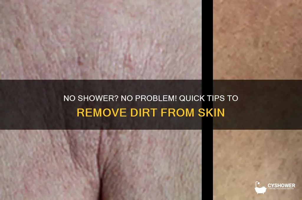 how can i get dirt off skin with no shower