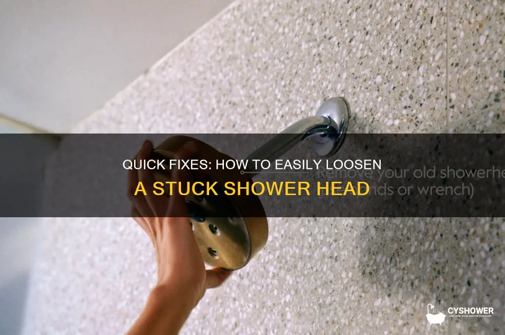how can i loosen an old shower head