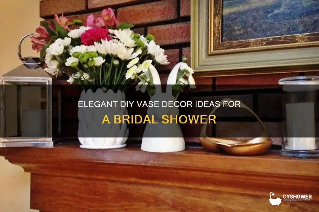 how can i ornate a small vase for bridal shower