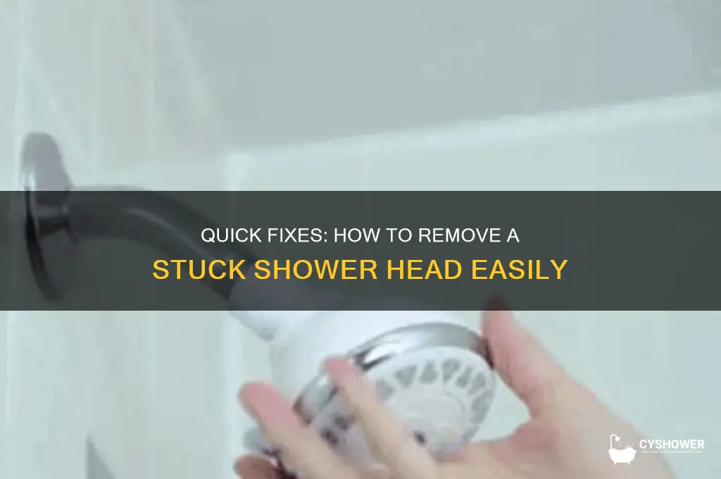 how can i remove a stuck shower head