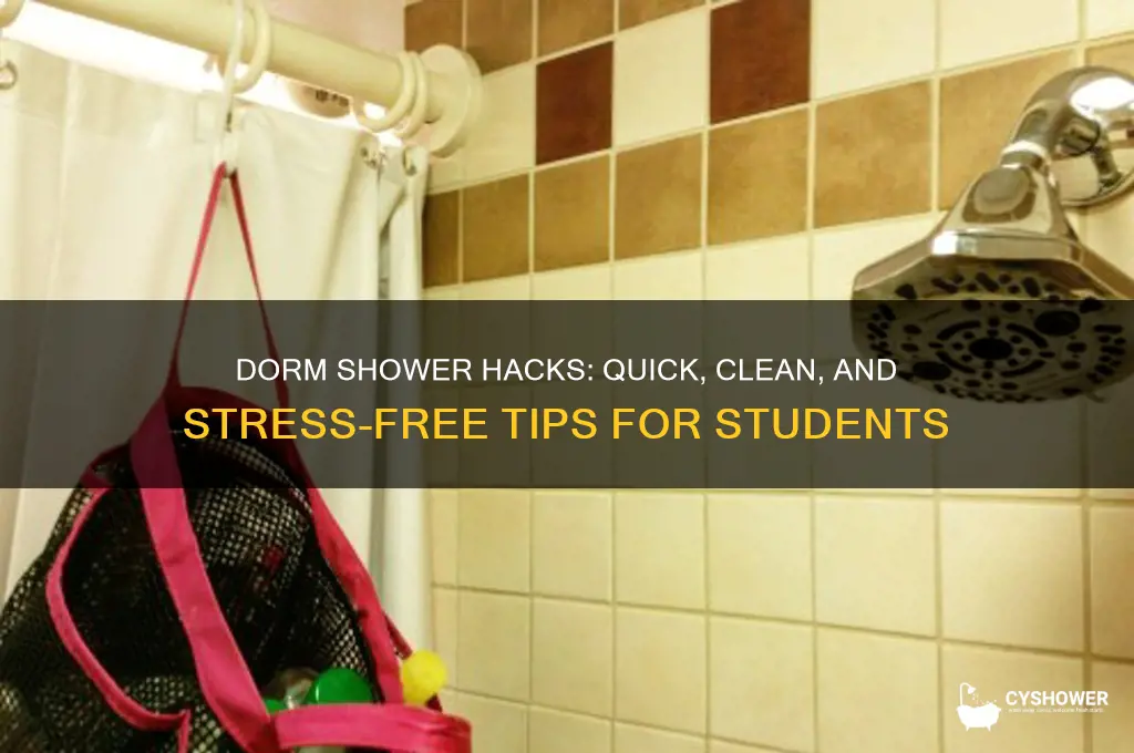 how can one take shower in a dorm