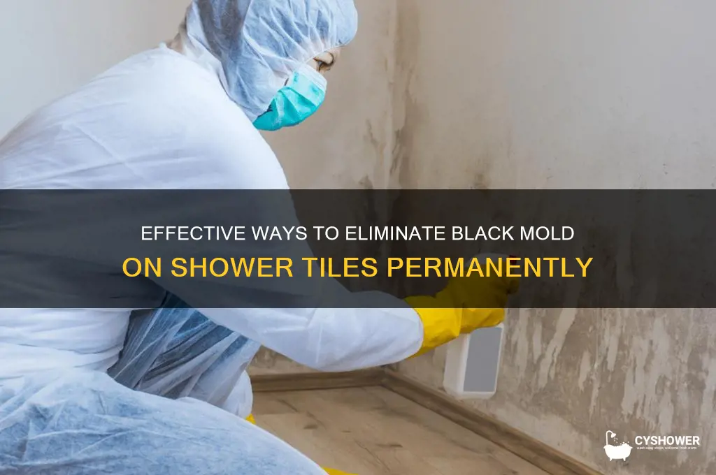 how can you kill black mold on your shower tile