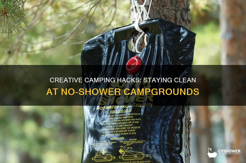 how can you take a shower at no shower campground