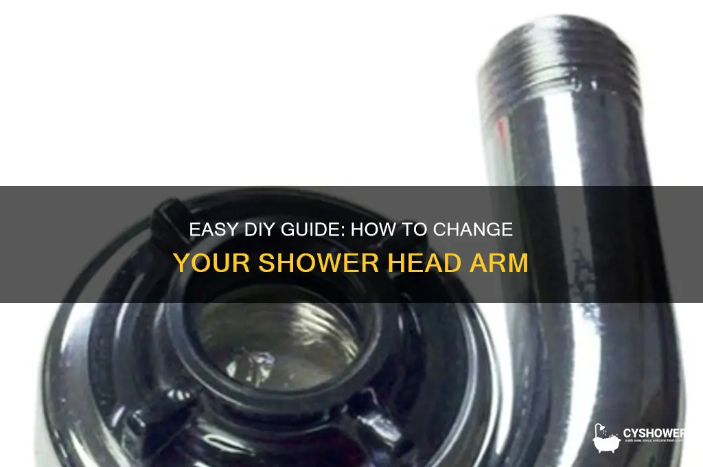 how change shower head arm