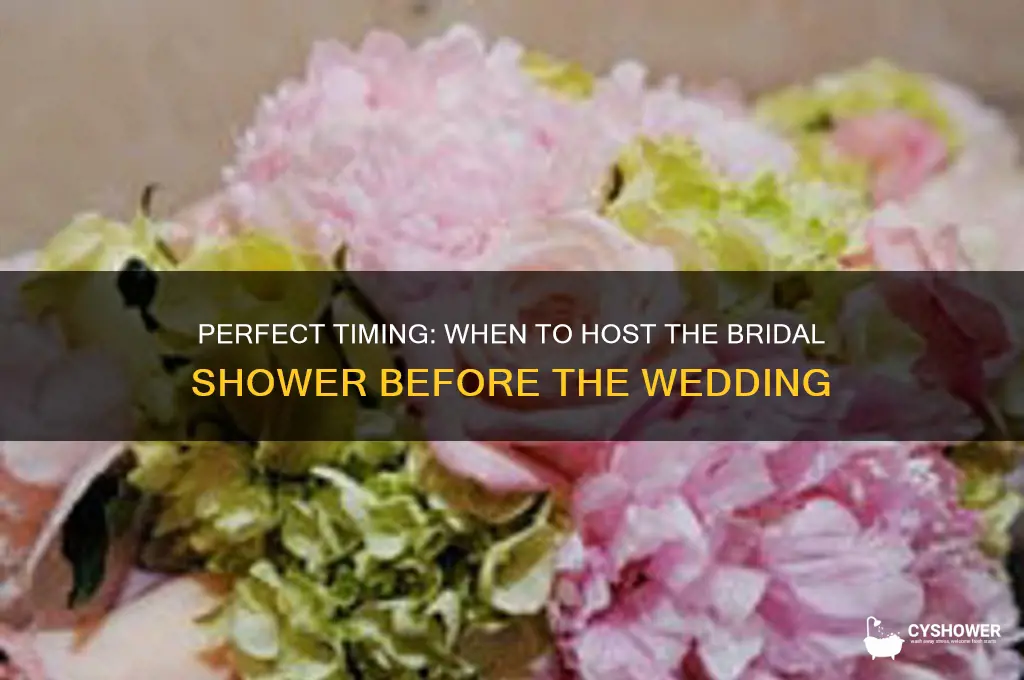 how close to a wedding should the bridal shower be