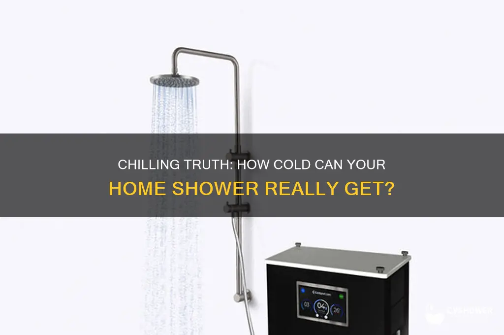 how cold can a house shower get