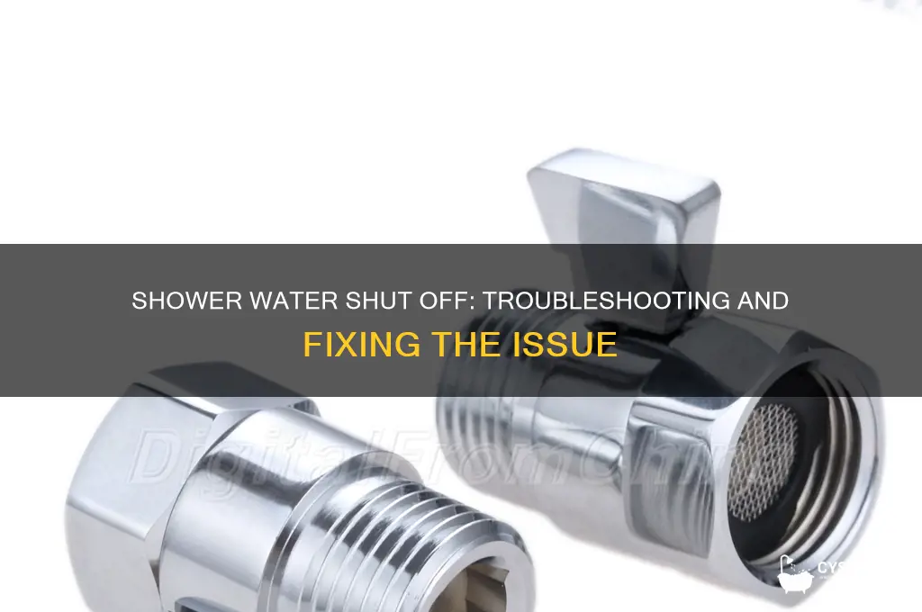 how could water be shut off at shower only
