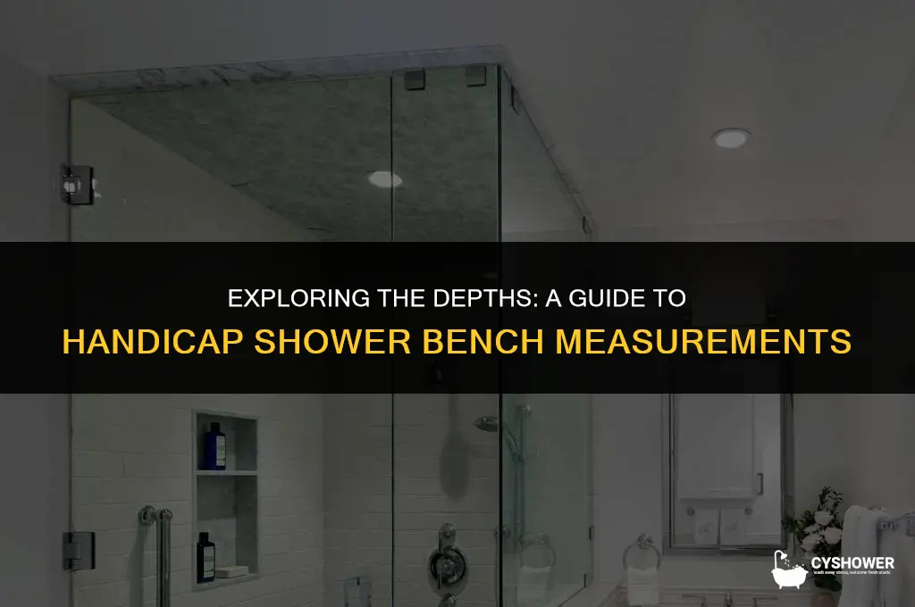how deep are handicap shower bench
