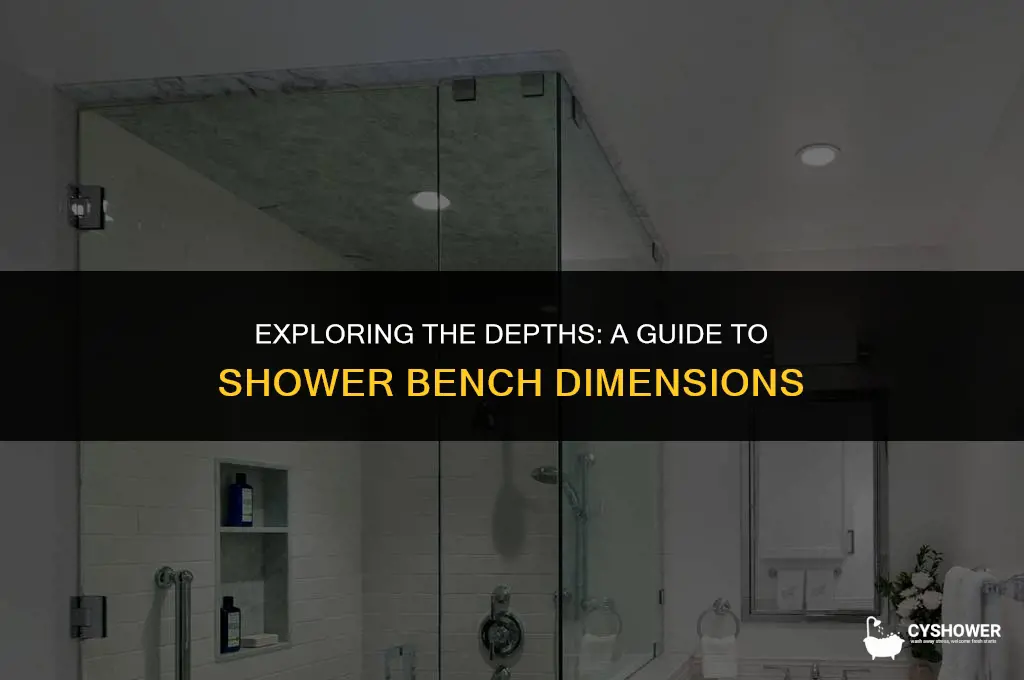 how deep are shower benches