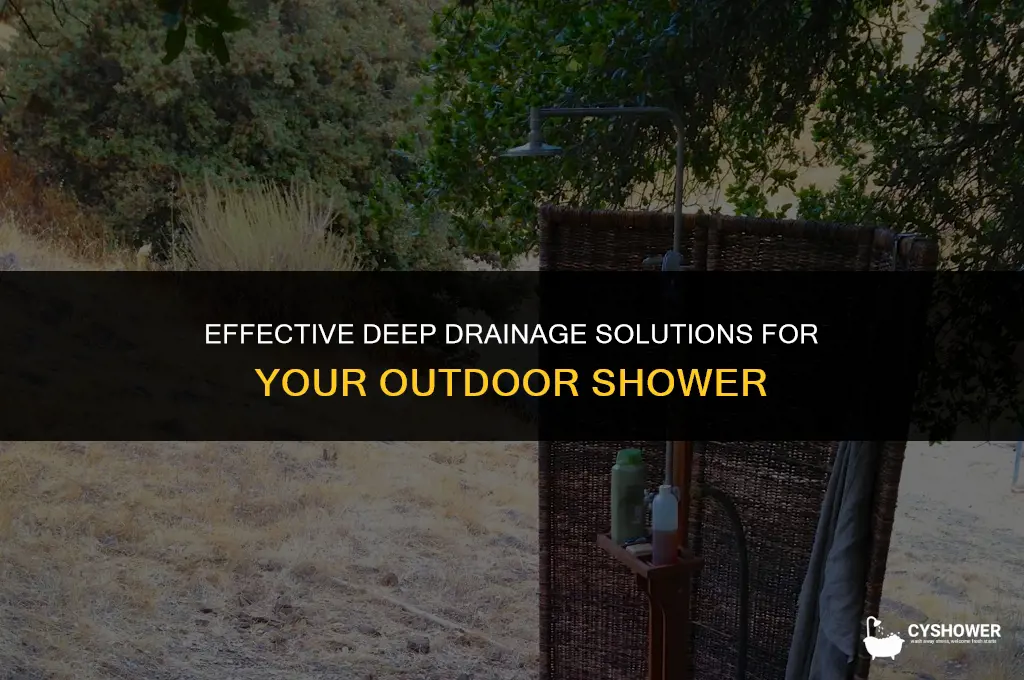 how deep drainage for outdoor shower