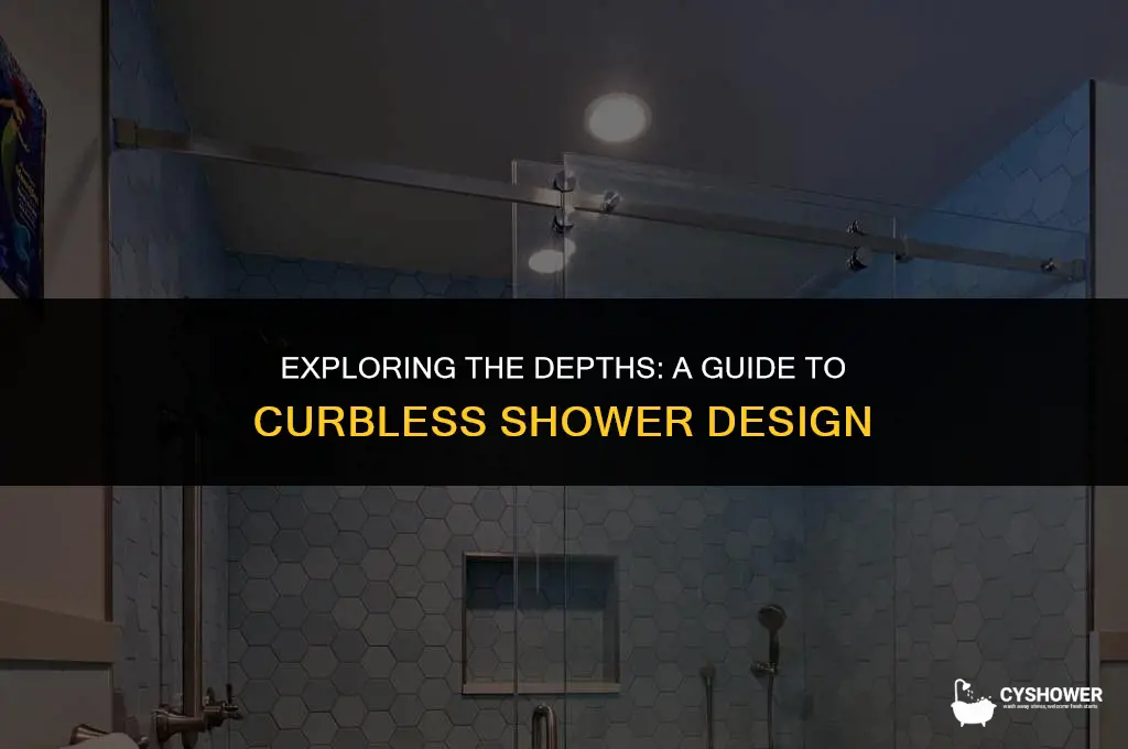 how deep for curbless shower