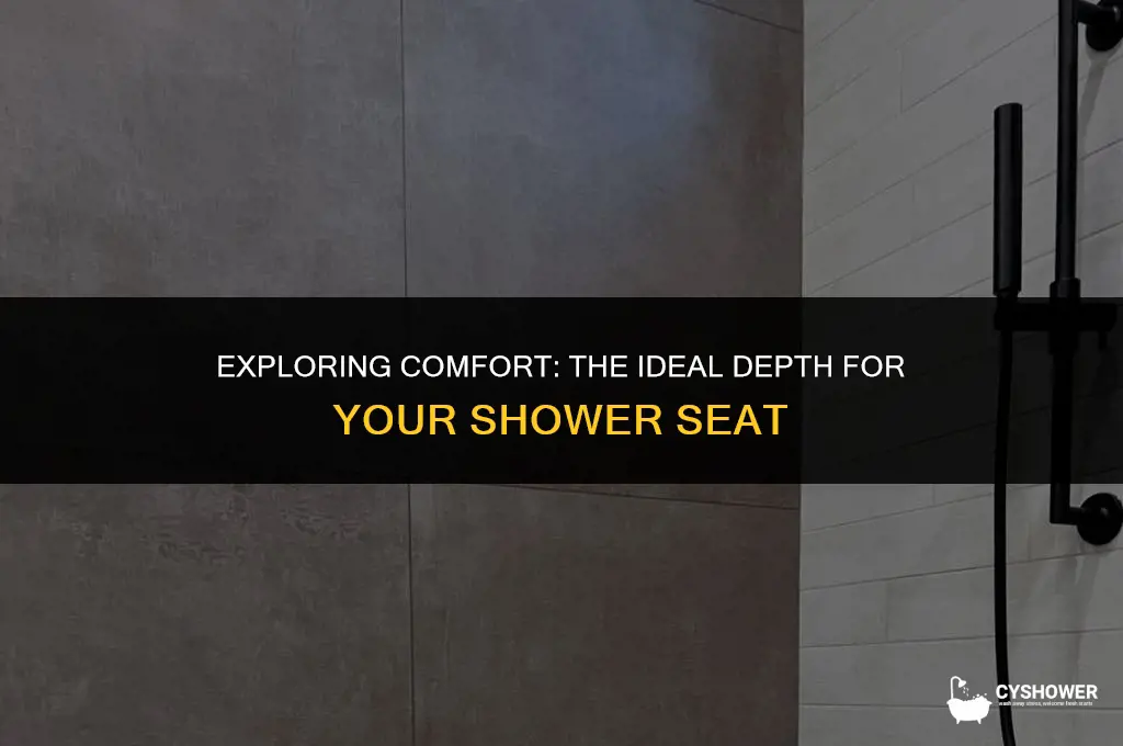 how deep is a shower seat