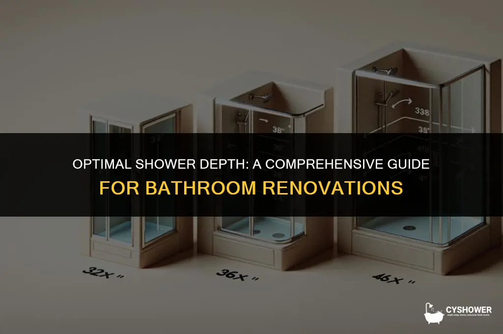 how deep should shower be mm