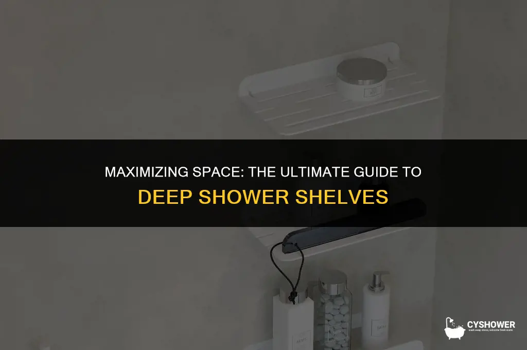 how deep shower shelves