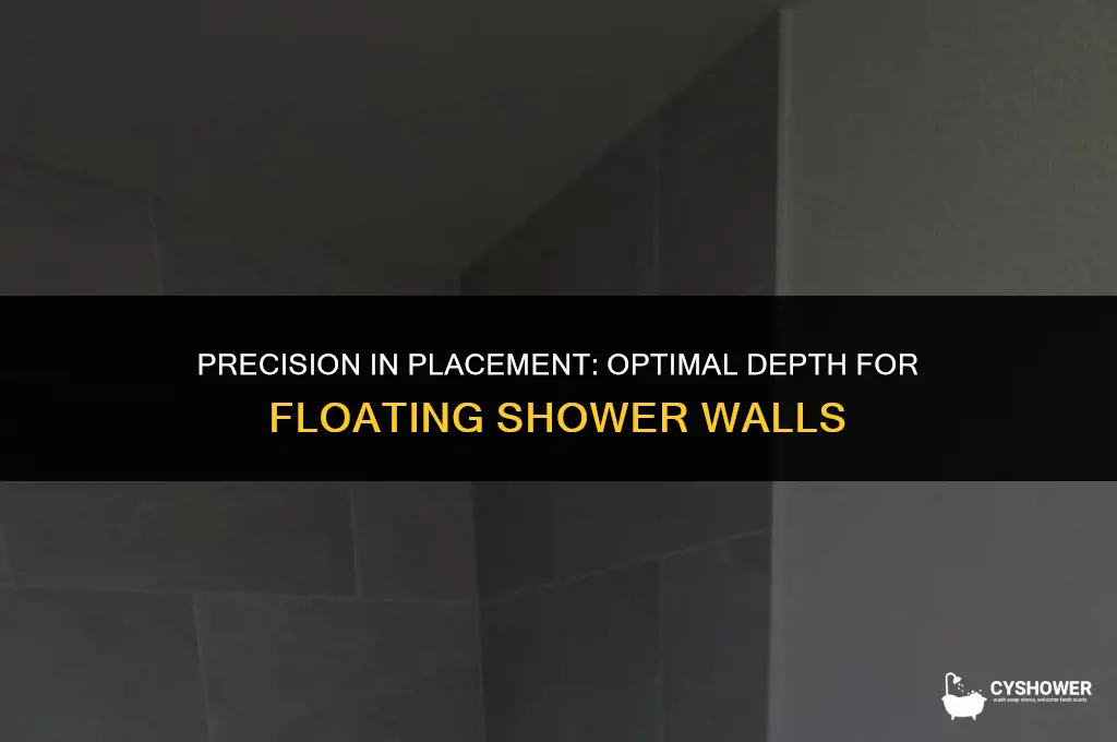 how deep to float shower walls