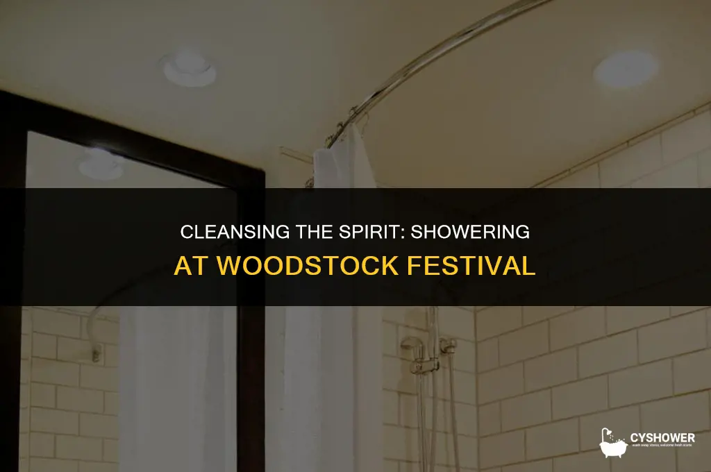 how did people shower at woodstock