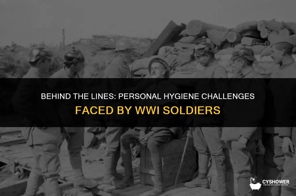 how did soldiers shower in ww1