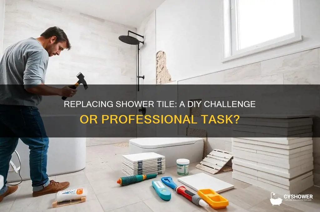 how difficult is it to replace shower tile