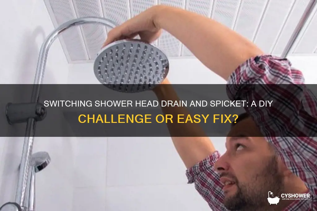 how difficult to switch out shower head drain and spickot