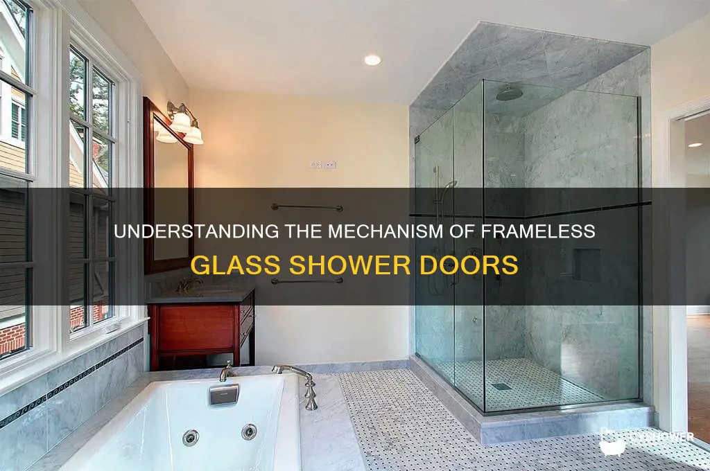 how do frameless glass shower doors work