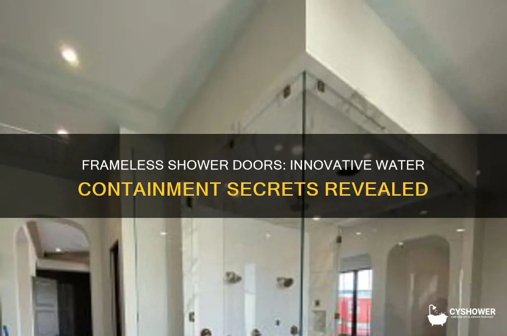 how do frameless shower doors keep water in