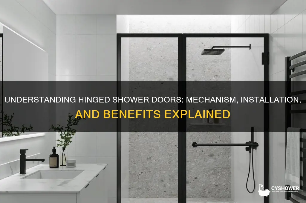 how do hinged shower doors work