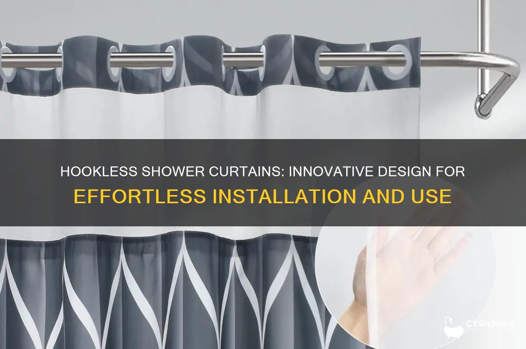 how do hookless shower curtains work
