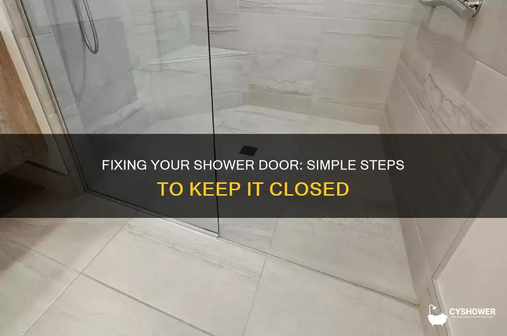 how do i adjust my shower door to stay closed