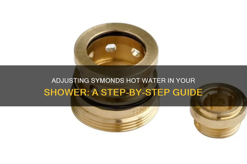 how do i adjust symonds hot water in my shower
