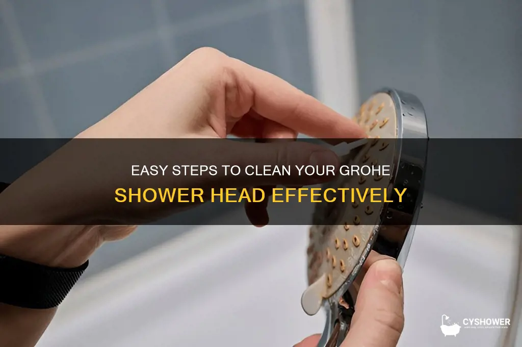 how do i clean a grohe shower head