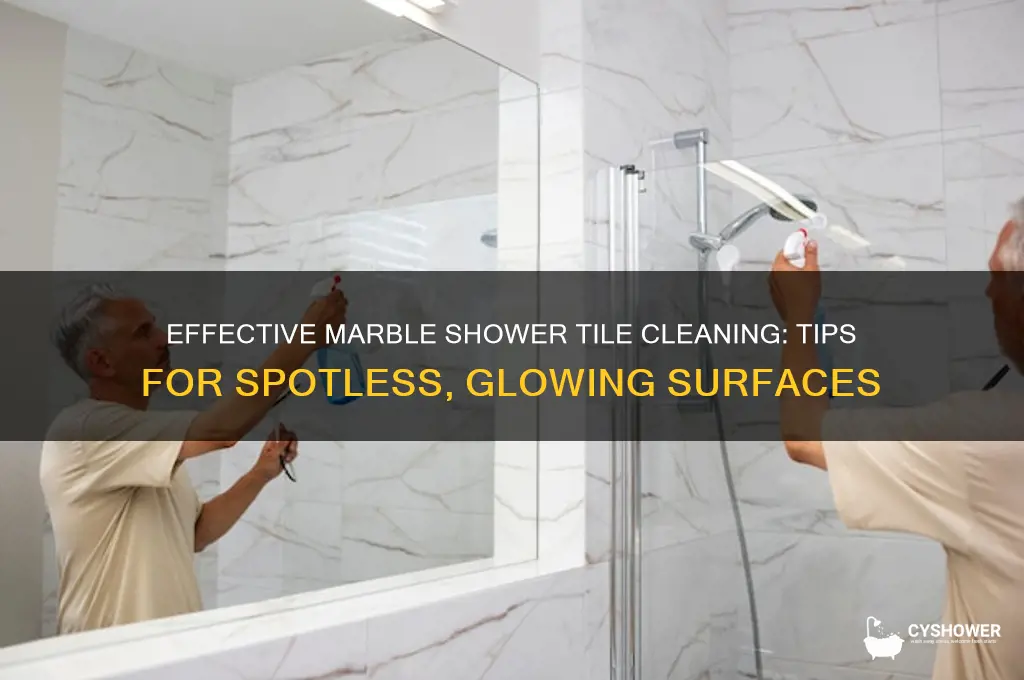how do i clean marble shower tiles