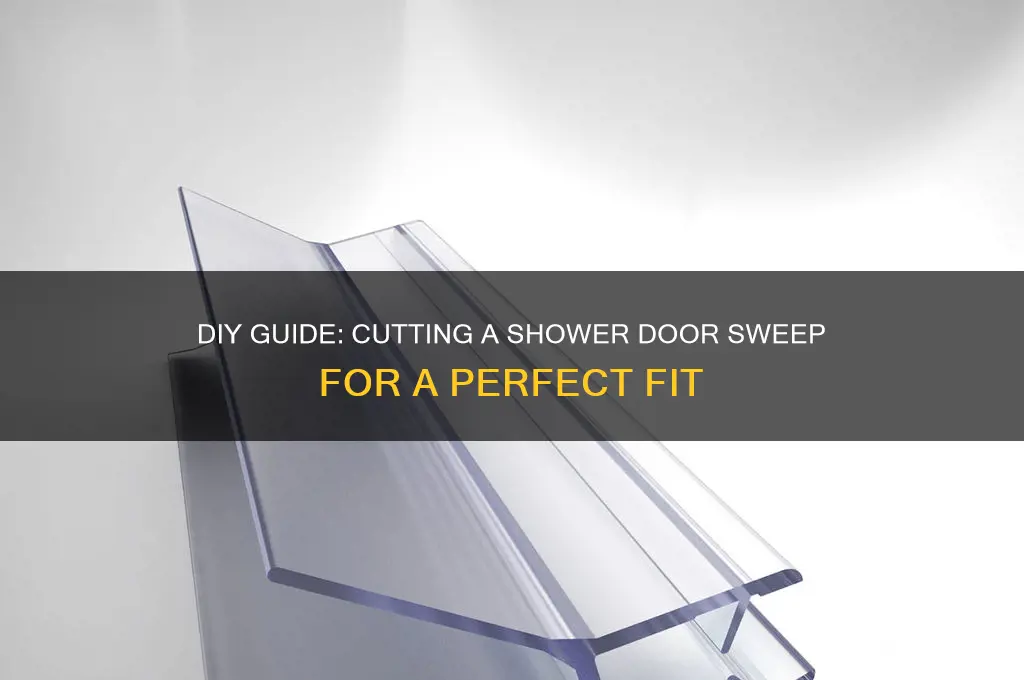 how do i cut a shower door sweep