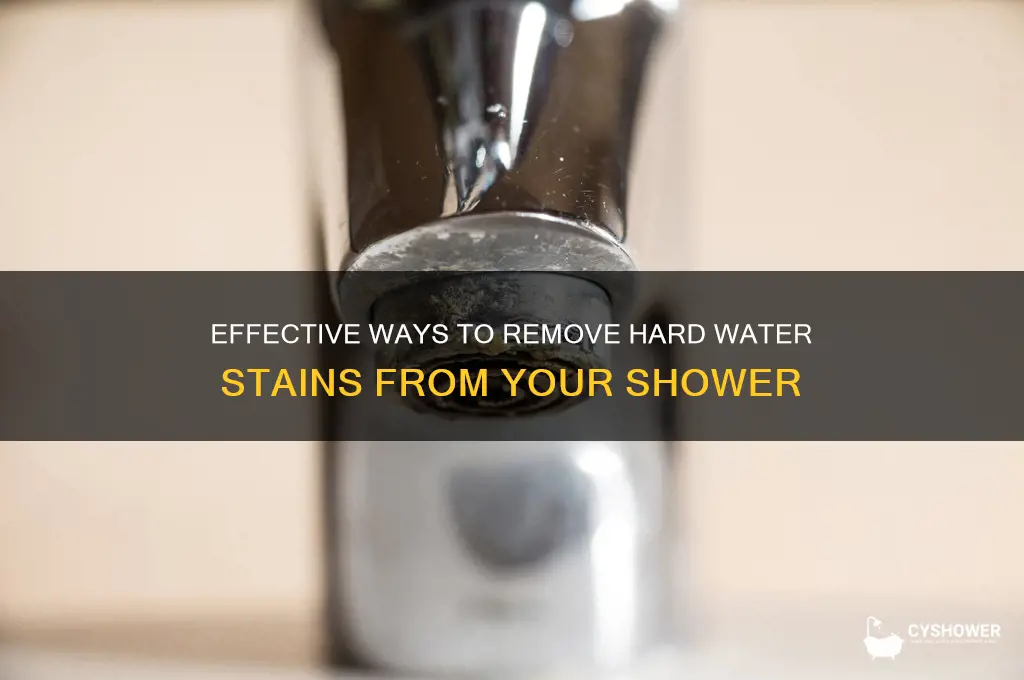 how do i desolve hard water off my shower