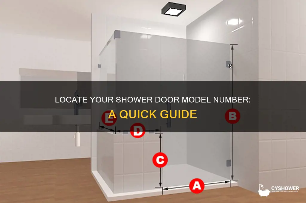 how do i find my shower door model number location