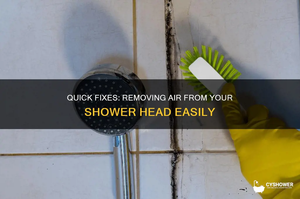 how do i get air out of shower head