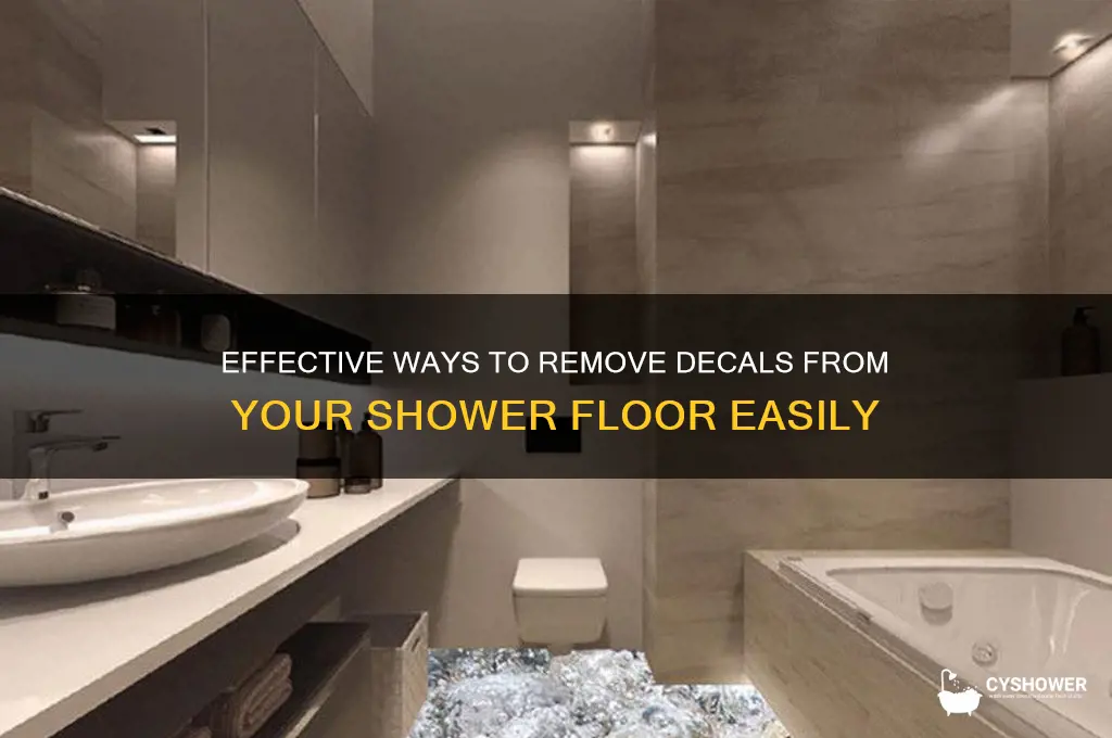 how do i get decals off a shower floor
