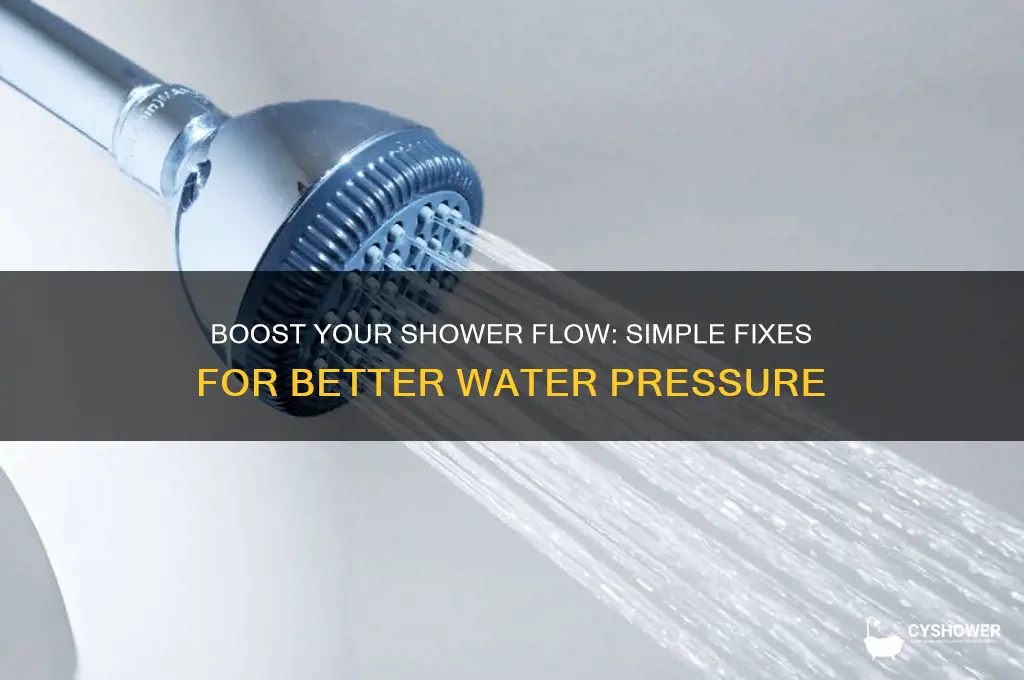 how do i get more water directed to my shower