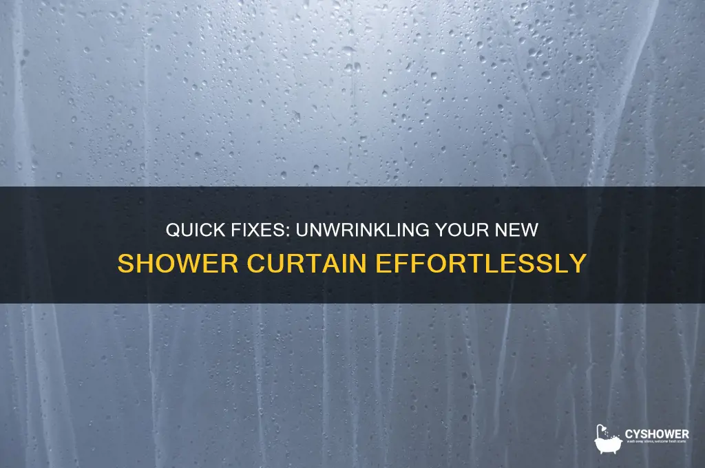 how do i get my new shower curtain to unwrinkle